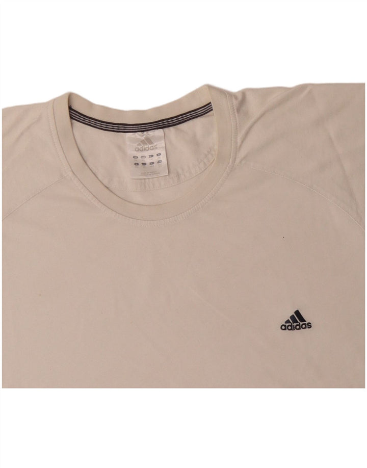 ADIDAS T-Shirt Homme Top 2XL Coton Blanc Cassé
