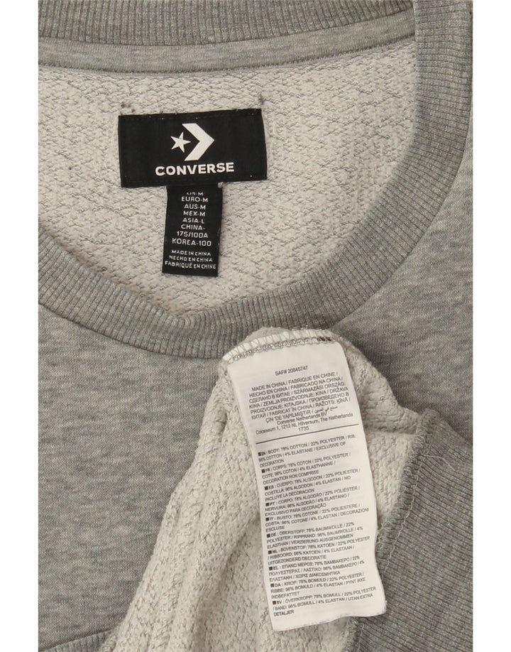 CONVERSE Sweat-Shirt Homme Gris Moyen Coton