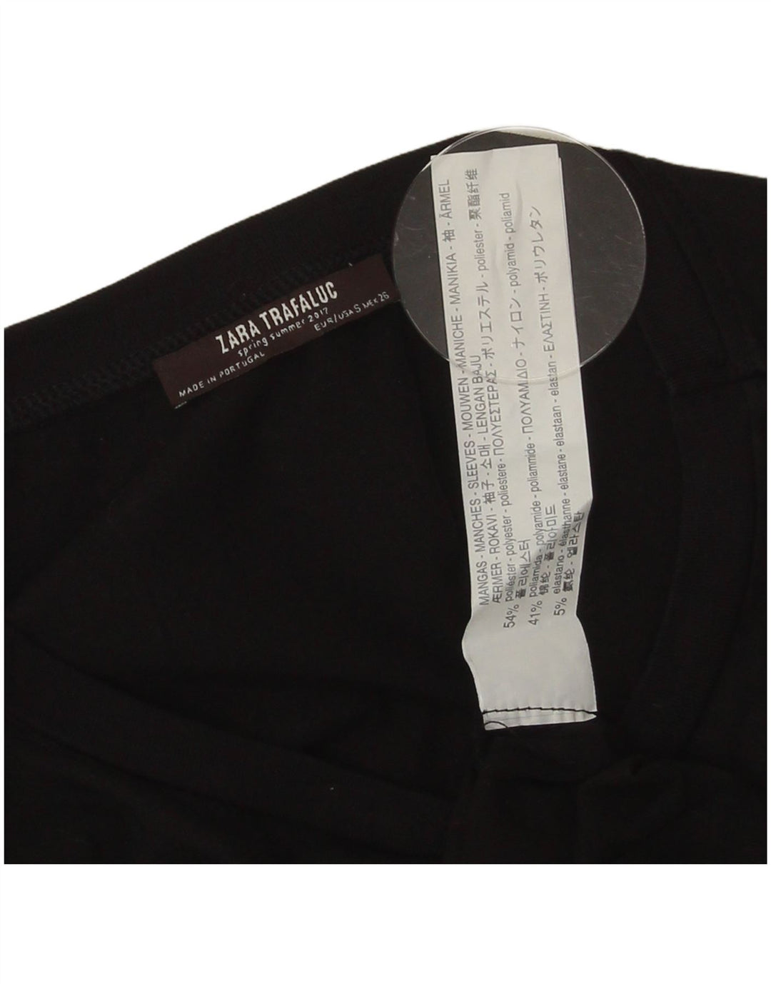 Zara Tunique graphique pour femme UK 10 Small Noir Polyester