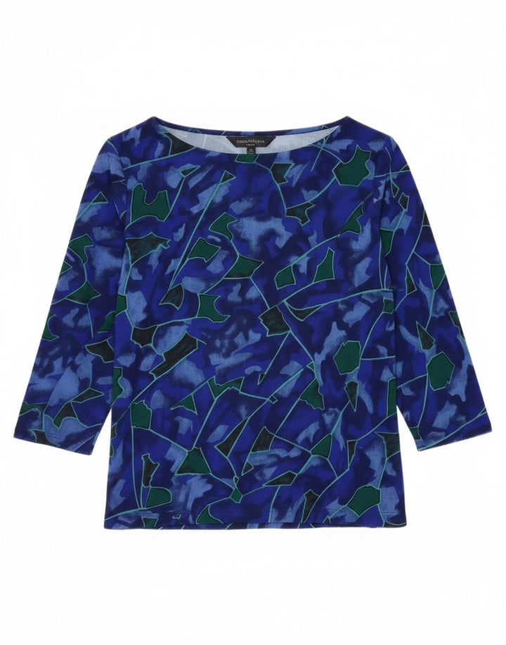 Valstar Haut à motif abstrait pour femme Manches 3/4 UK 18 XL Bleu