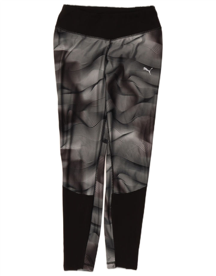 Puma Leggings pour femme UK 42 Medium Noir Rayé