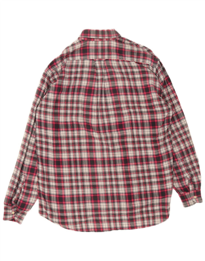 vintage Chemise en flanelle pour hommes Grand coton à carreaux rouges