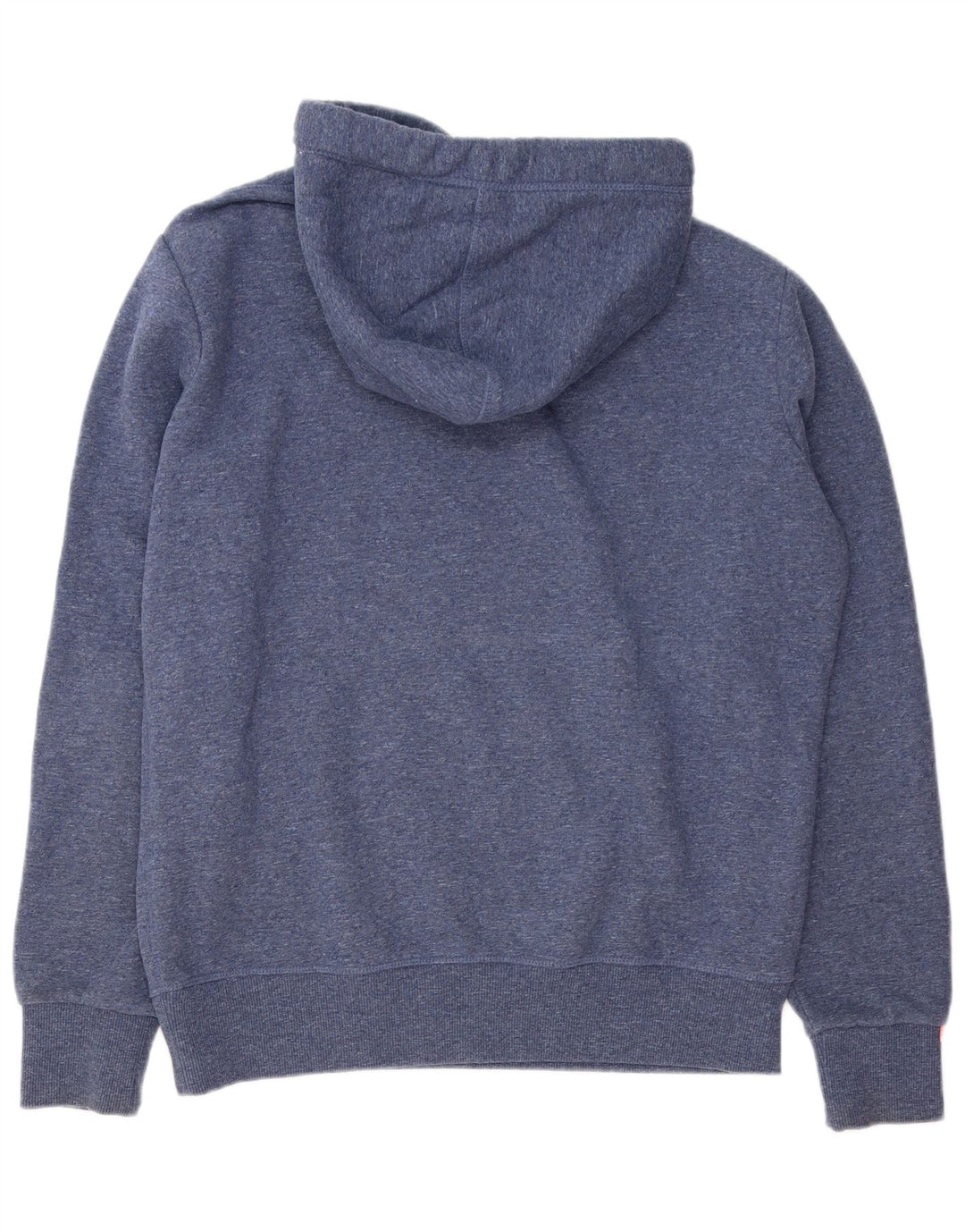 SUPERDRY Pull à capuche pour homme 2XL en coton moucheté bleu