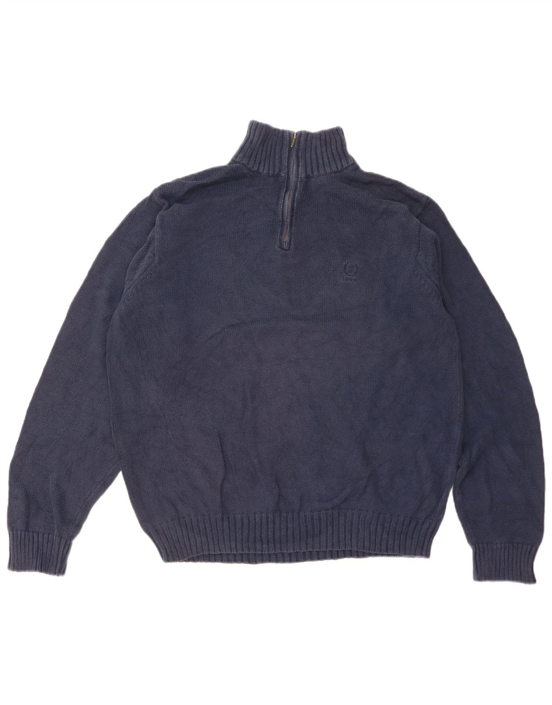 Izod Pull Col Zippé Homme Bleu Marine Moyen Coton