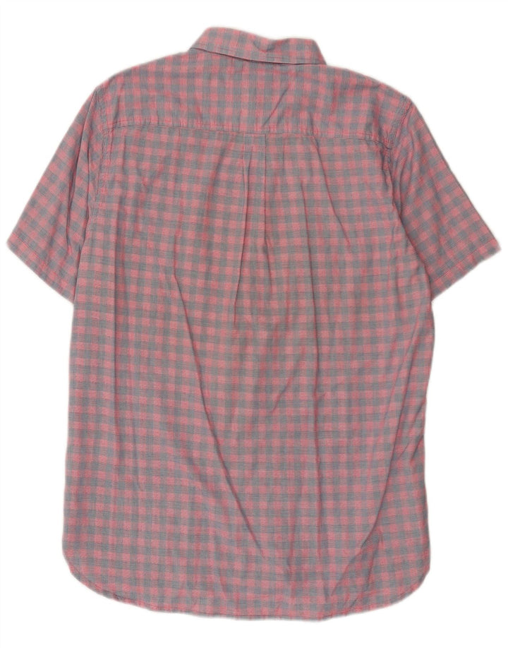 Superdry Chemise à manches courtes Regular Fit pour homme en coton à carreaux roses