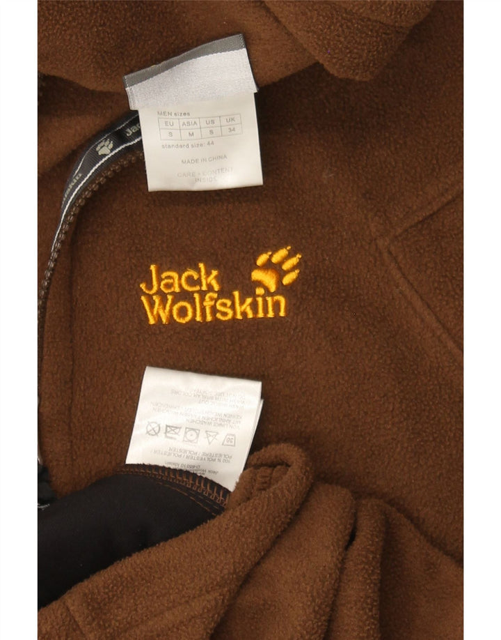 JACK WOLFSKIN Mens Fleece Jacket UK 34 XS Brown Polyester Vintage Jack Wolfskin and Second-Hand Jack Wolfskin from Messina Hembry 