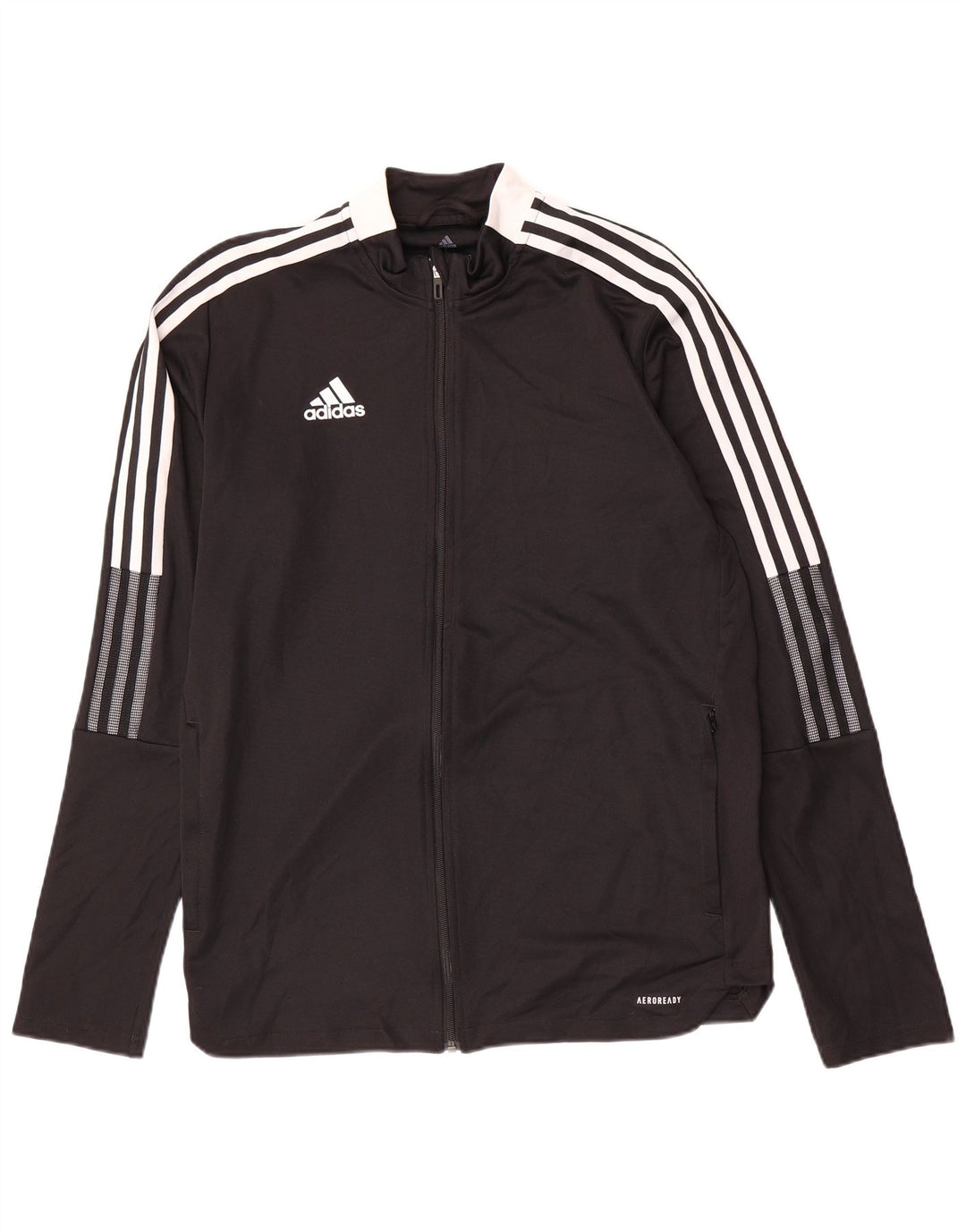 Adidas Hommes Aeroready Survêtement Top Veste Grand Noir Polyester