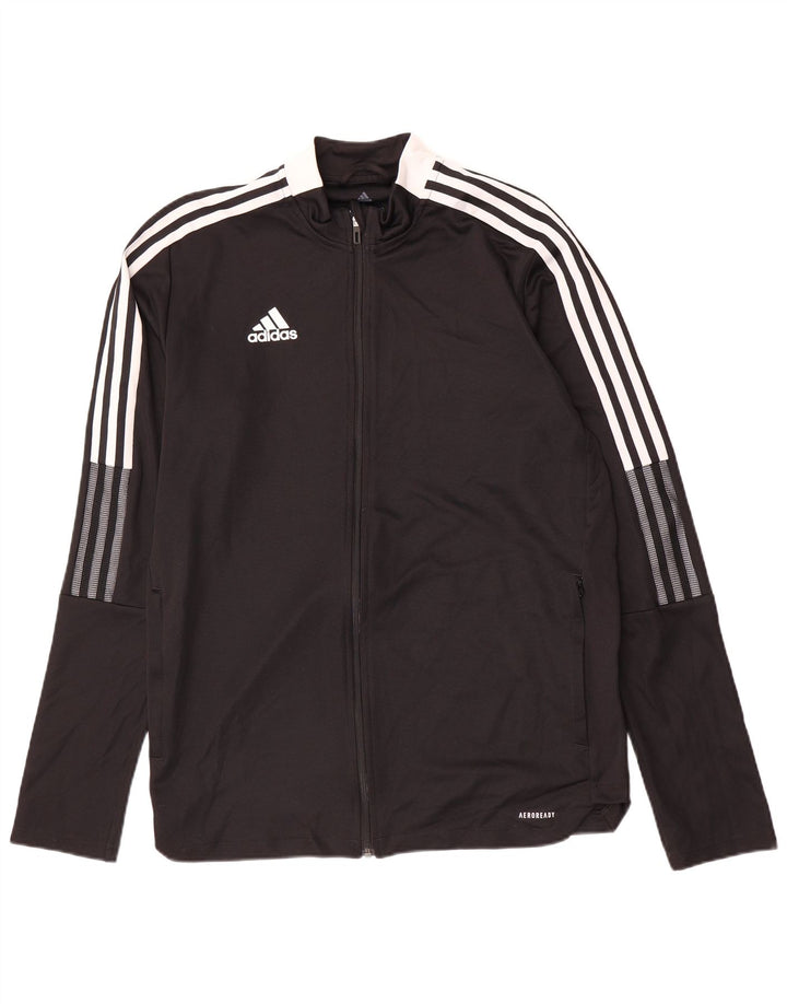 Adidas Hommes Aeroready Survêtement Top Veste Grand Noir Polyester