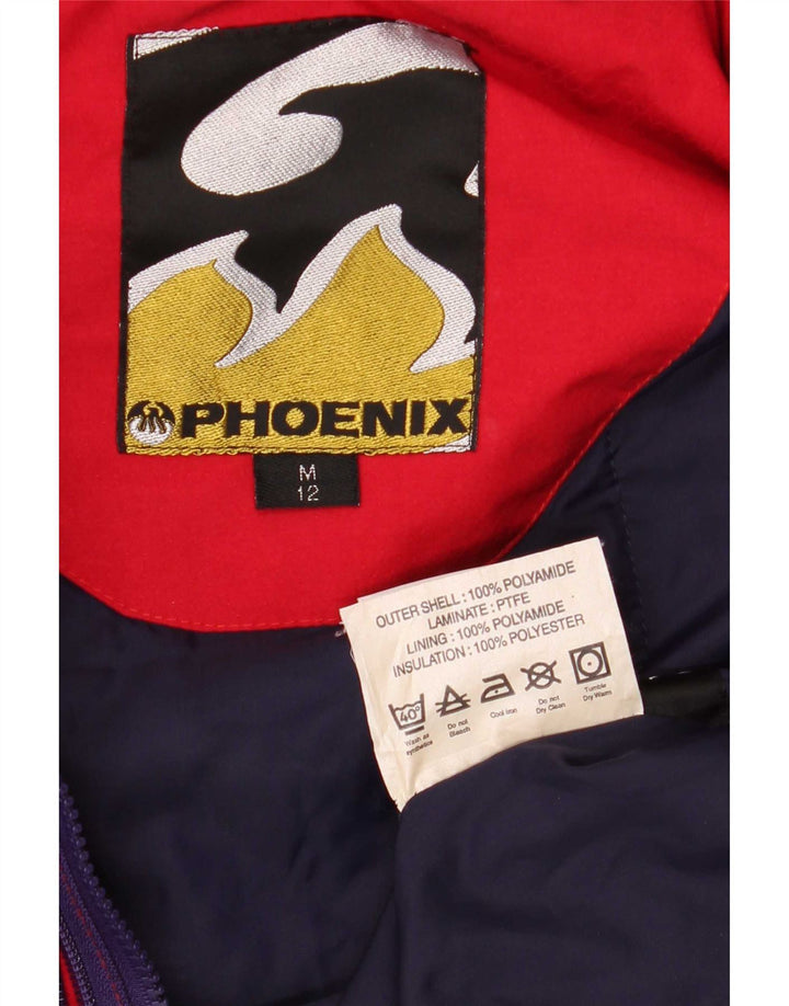 Phoenix Combinaison de ski à capuche pour femme UK 12 Rouge moyen Colourblock Polyamide