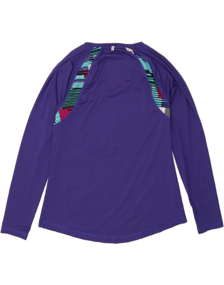 FILA Womens Top Long Sleeve UK 16 Large Purple Geometric Polyester Vintage Fila and Second-Hand Fila from Messina Hembry 