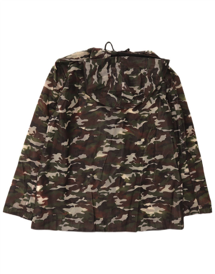 ZARA Veste militaire à capuche pour femme UK 14 Medium Khaki Camouflage