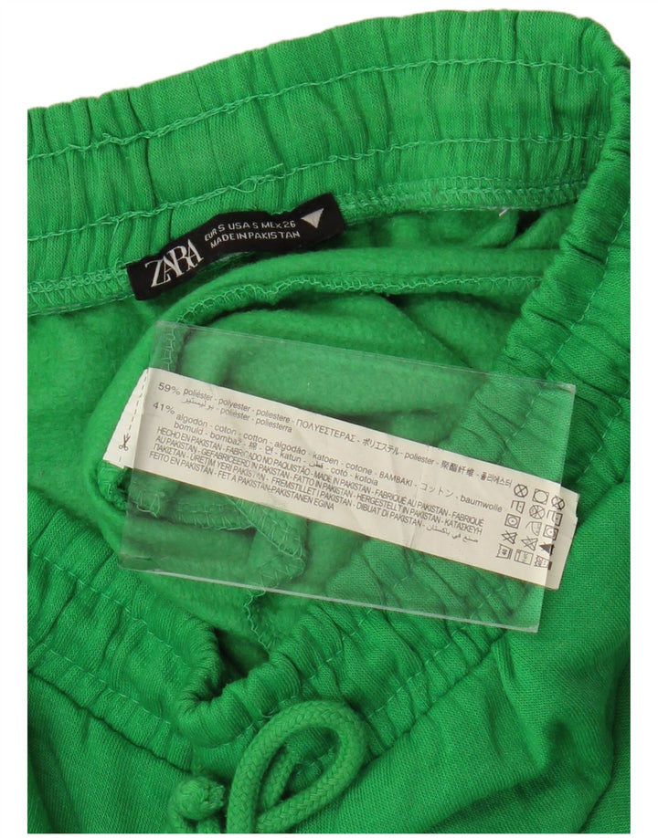 Zara Pantalon de survêtement pour femme Joggers UK 10 Small Vert Polyester