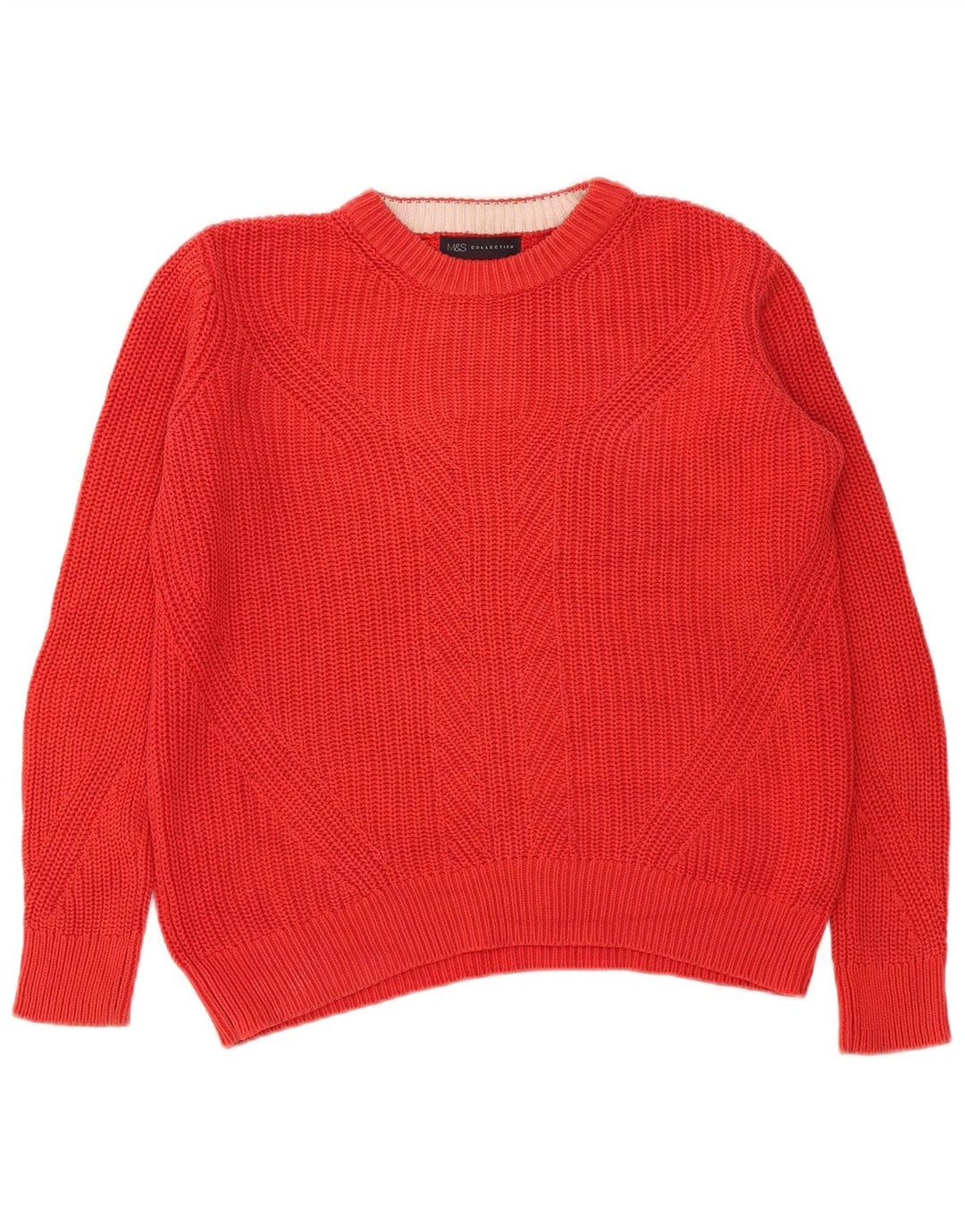 Marks & Spencer Pull à col rond pour homme Petit coton rouge