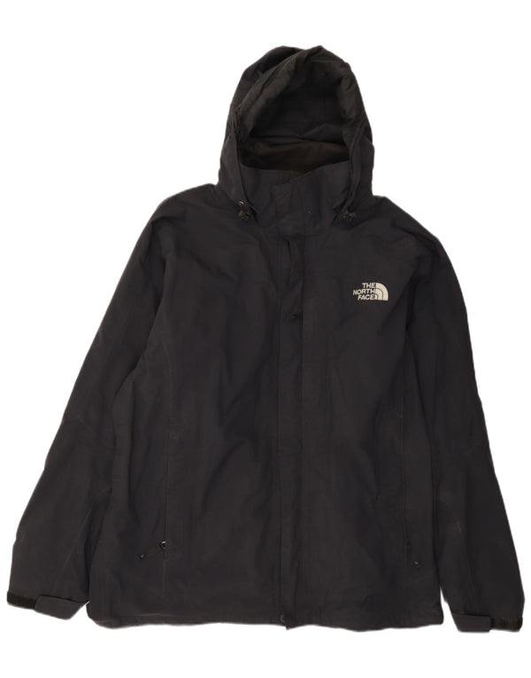 The North Face Veste de pluie à capuche pour homme UK 40 Large Noir Nylon