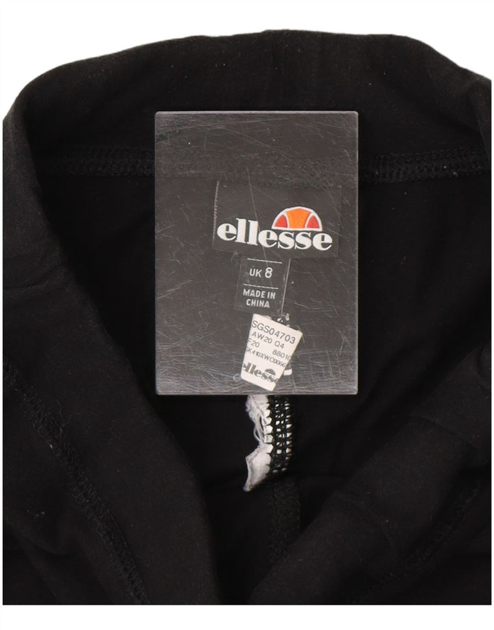 ELLESSE Leggings graphiques pour femmes UK 8 Small Noir