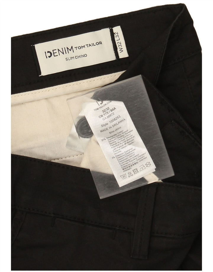 Tom Tailor Pantalon Chino Slim Homme W32 L32 Noir Coton