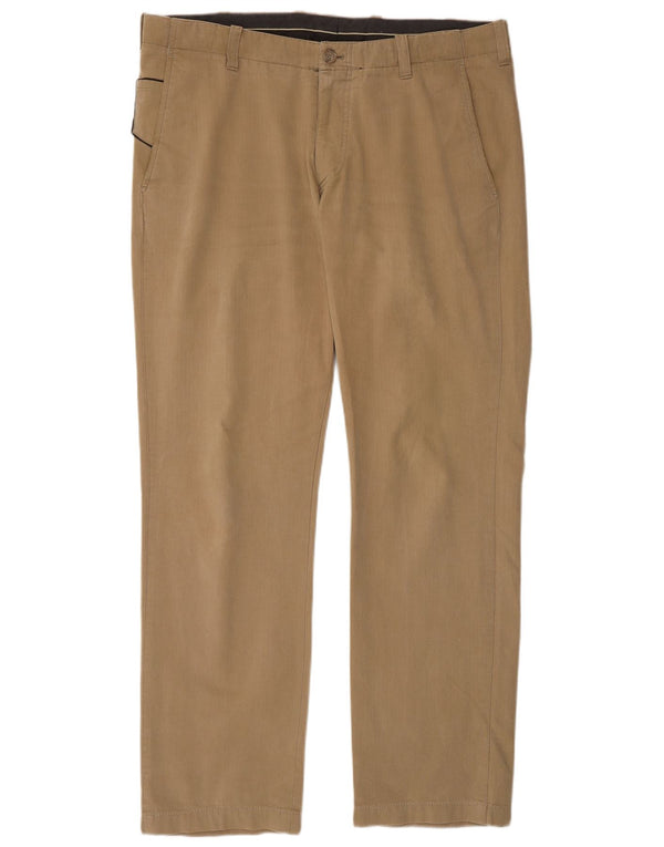 Massimo Dutti Pantalon Chino Droit Homme EU 44 Large W34 L31 Coton Beige