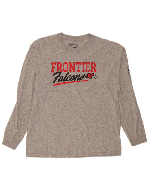 Adidas Atlanta Falcons Graphic Top à manches longues en coton gris pour homme