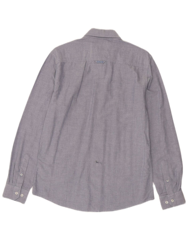 Crew Clothing Chemise Slim Fit Homme Petit Bleu Coton