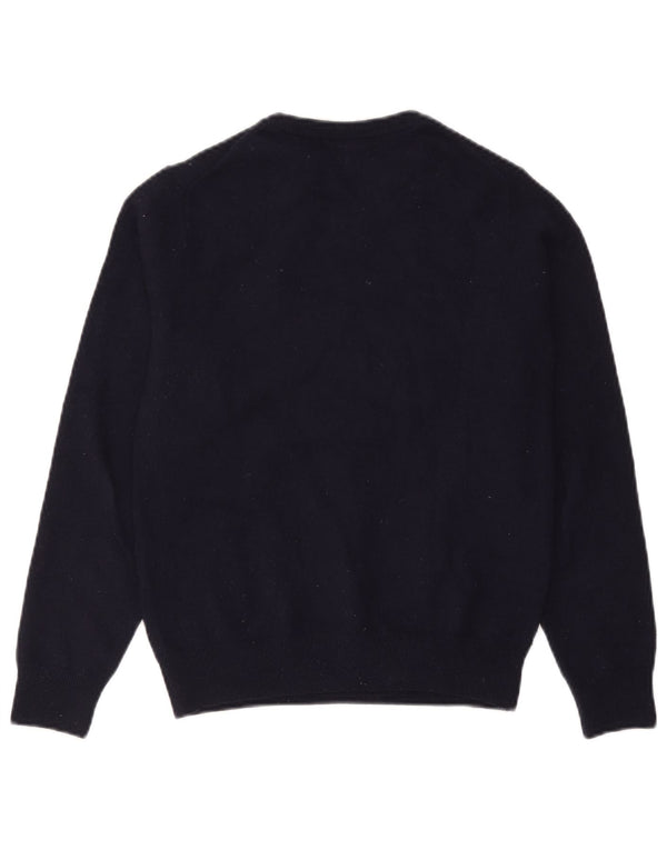 Lacoste Pull ras du cou pour homme Taille 3 Petite laine vierge bleu marine