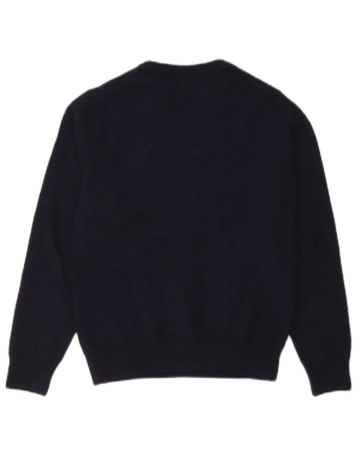 Lacoste Pull ras du cou pour homme Taille 3 Petite laine vierge bleu marine