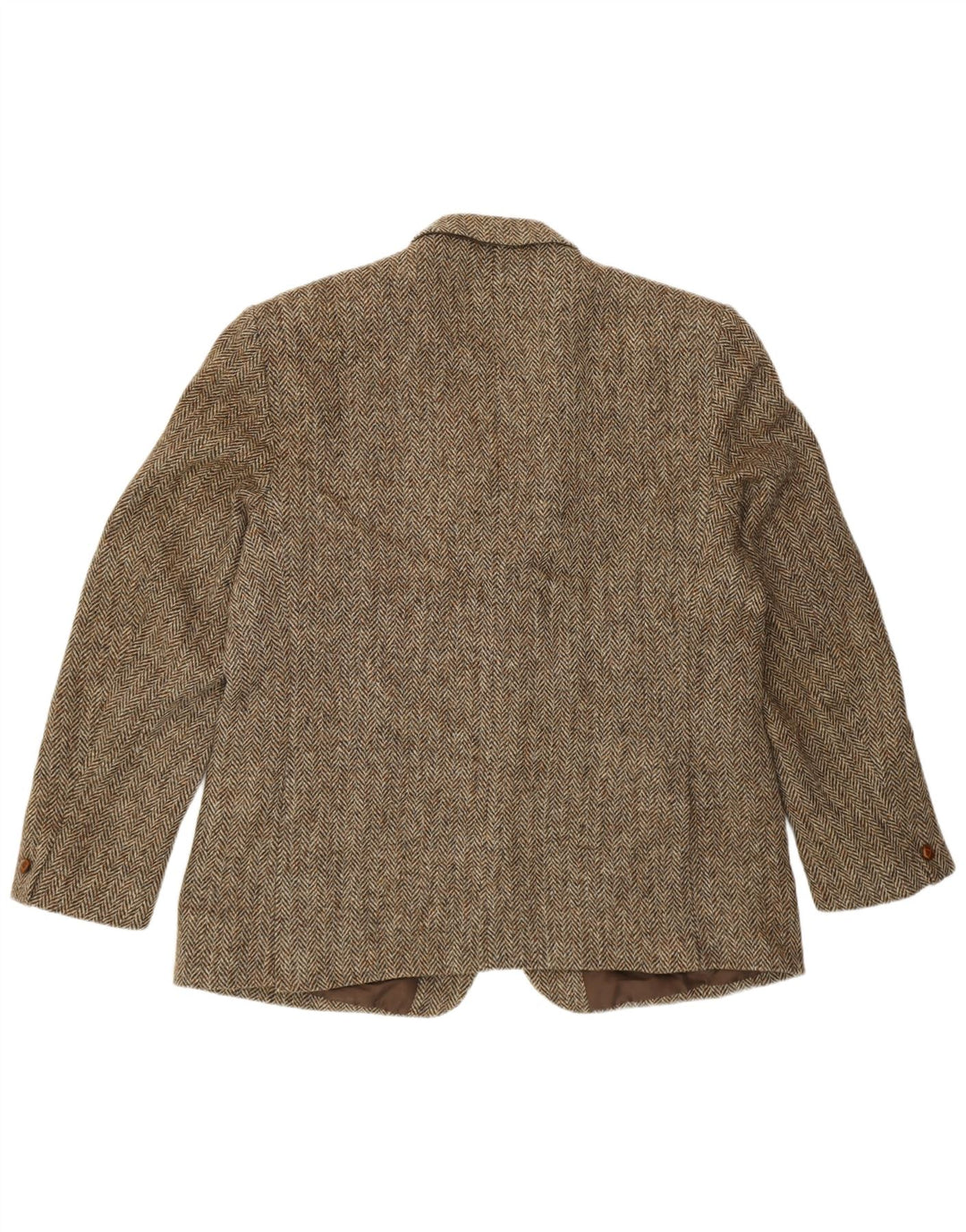 Greenwoods Veste blazer à 2 boutons pour homme UK 40 en laine à chevrons marron