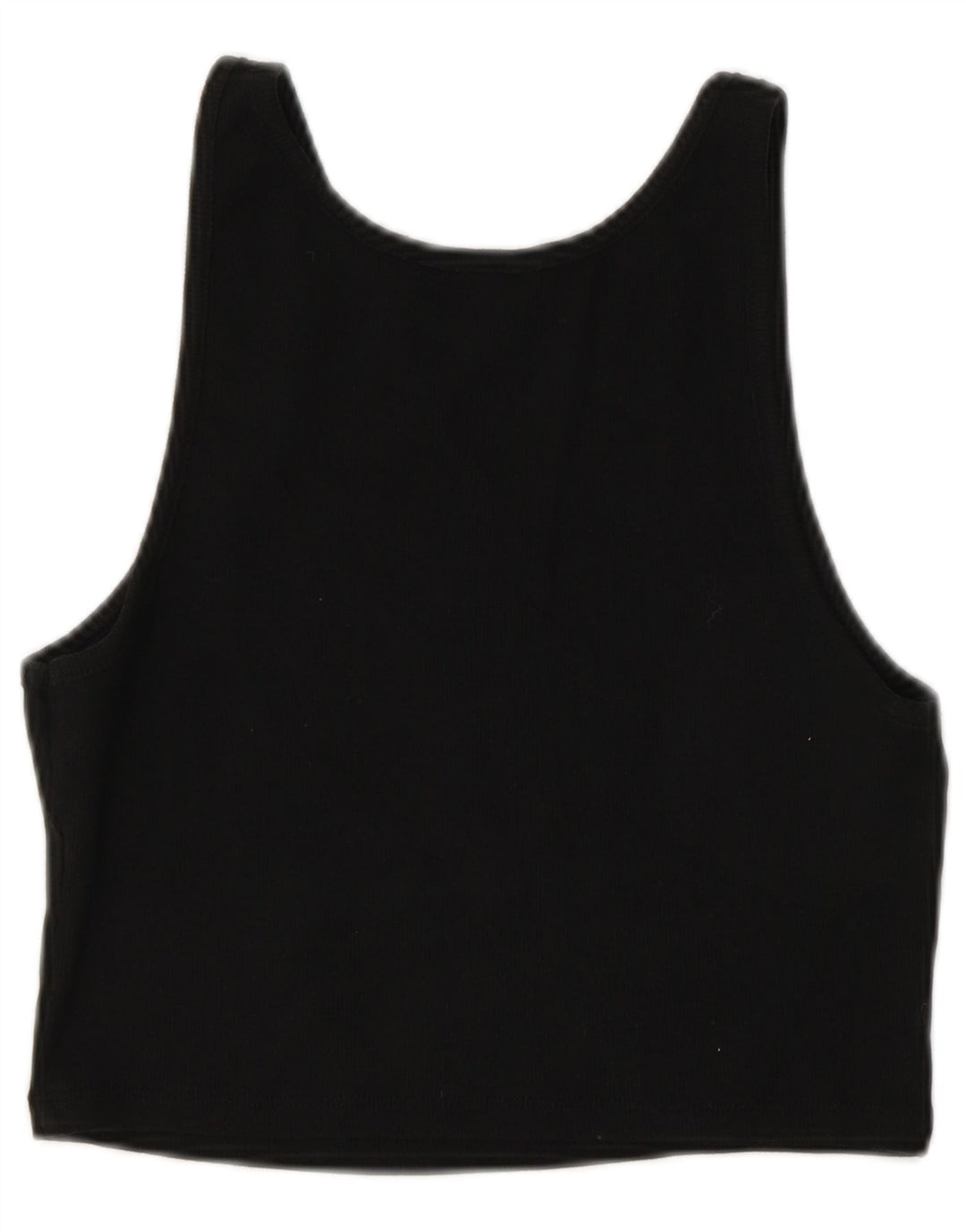 Zara Womens Crop Débardeur UK 14 Large Noir
