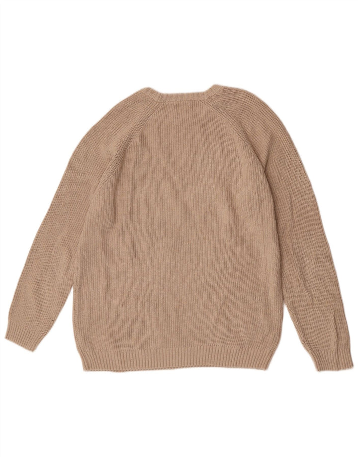 Zara Pull à col rond en coton beige moyen pour homme