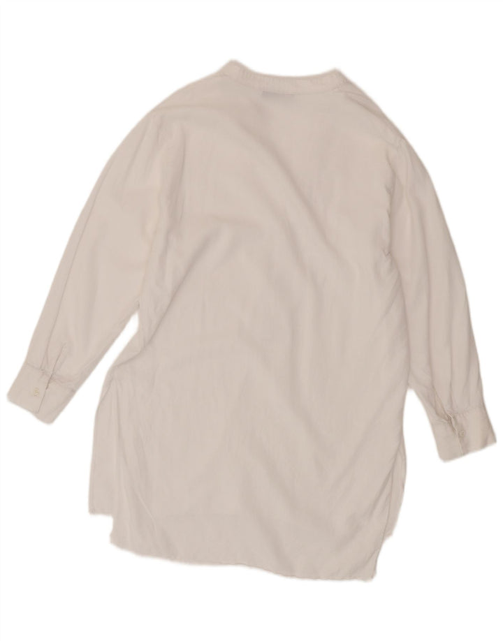 Zara Robe droite surdimensionnée à manches longues pour femme UK 10 Petit Blanc