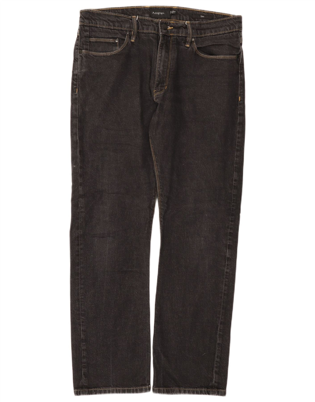 Marks & Spencer Jean Slim Autograph Homme W34 L31 Coton Noir