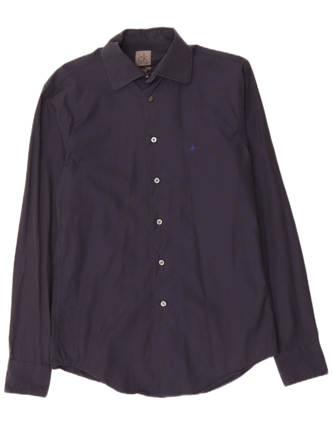 CALVIN KLEIN Chemise Slim Fit Small Bleu Marine Coton Homme