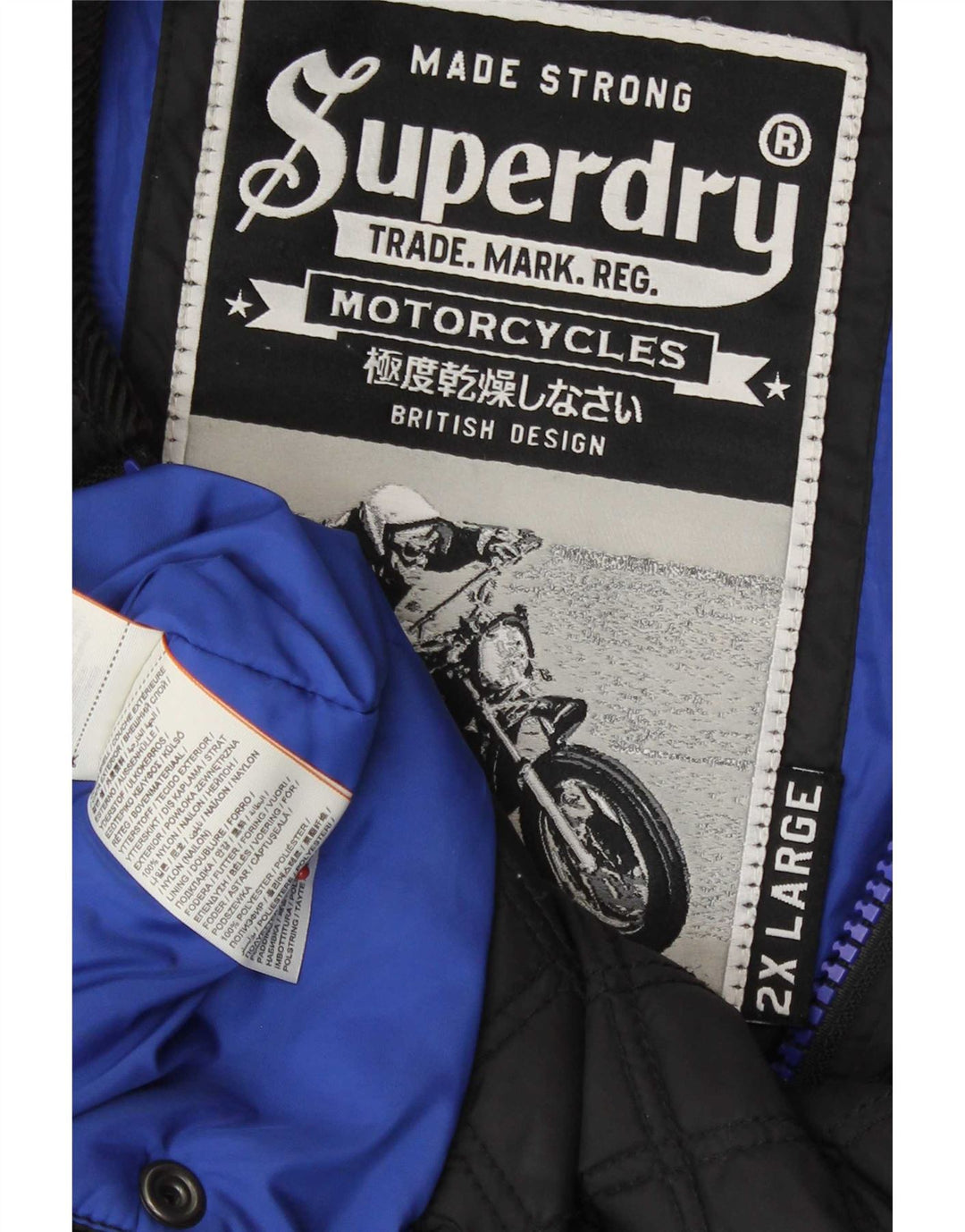 Superdry Veste matelassée homme UK 44 2XL Noir Nylon