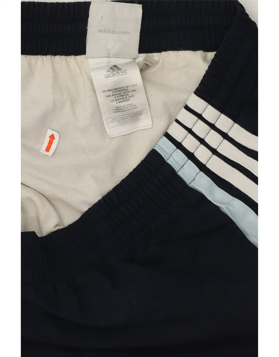 ADIDAS Mens Sport Shorts Small  Navy Blue Colourblock Polyester Vintage Adidas and Second-Hand Adidas from Messina Hembry 