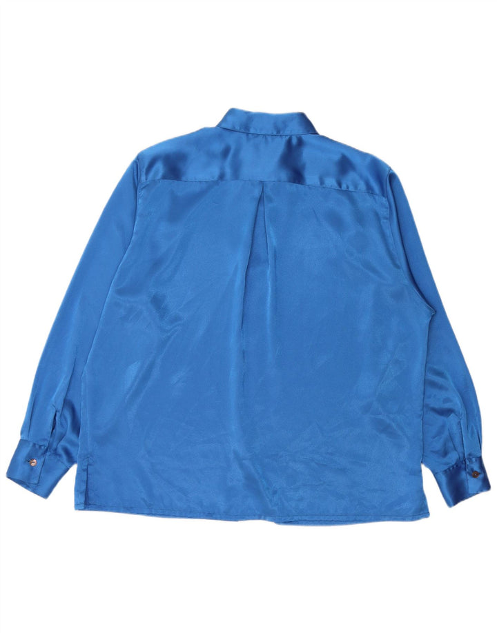Renato Balestra Femme Chemise Oversize Blouse IT 50 XL Bleu Polyester