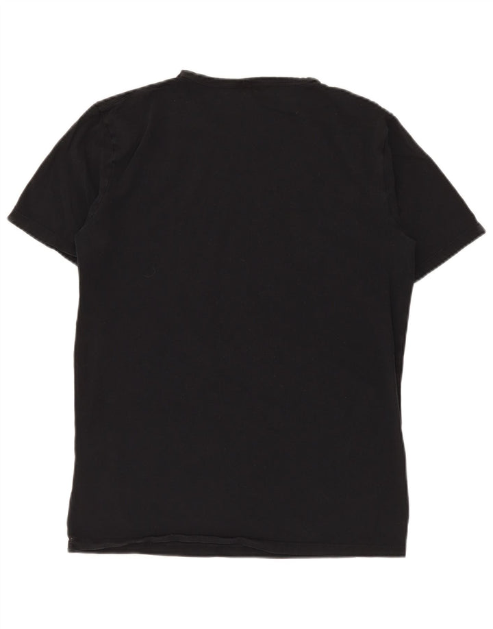 HUGO BOSS Homme T-Shirt Top Large Noir Coton