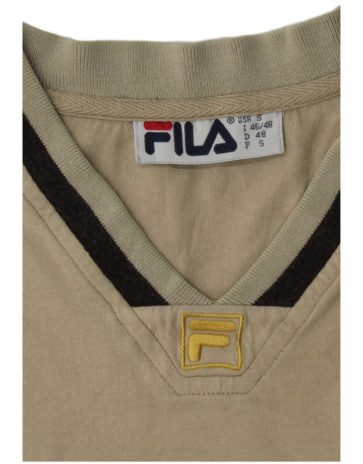 FILA T-Shirt Homme Haut Petit Coton Beige