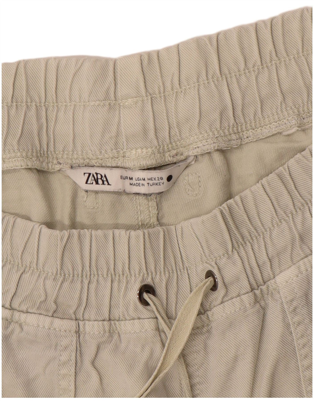 Zara Pantalon de survêtement pour femme Beige moyen UK 14