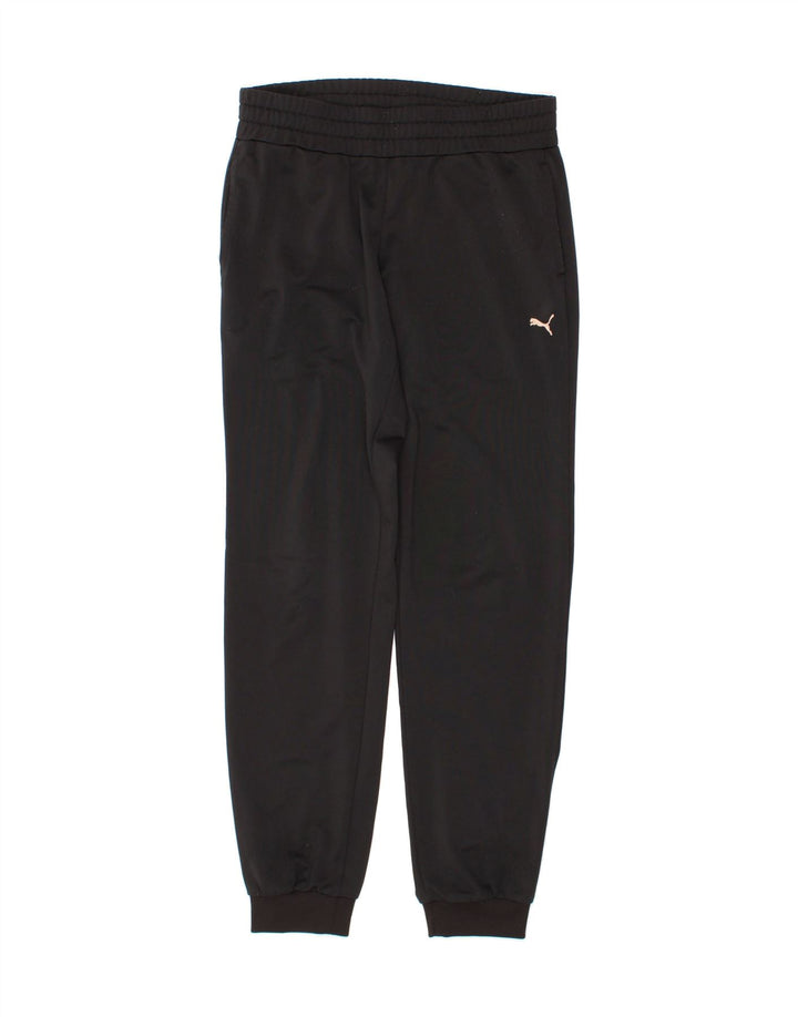 PUMA Womens Tracksuit Trousers Joggers UK 10 Small Black Polyester Vintage Puma and Second-Hand Puma from Messina Hembry 