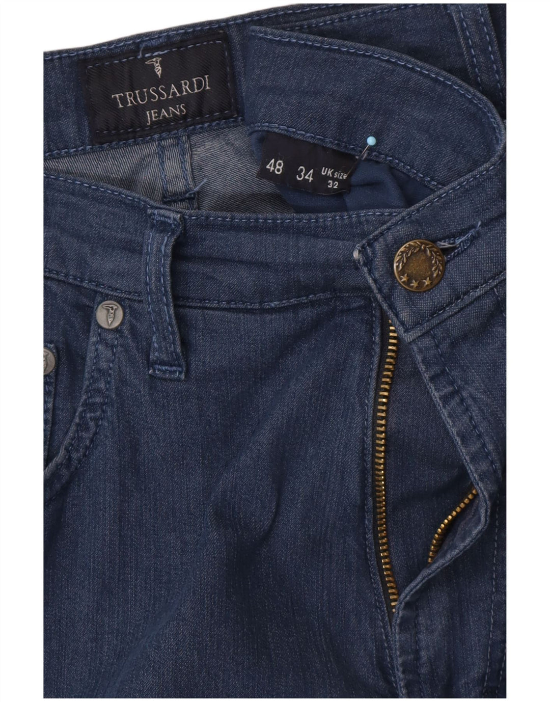 TRUSSARDI Jean Droit Homme W32 L32 Bleu