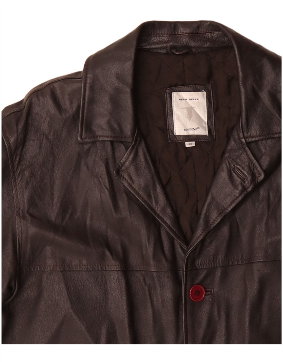 CONBIPEL Manteau en Cuir Homme IT 48 Cuir Marron Moyen
