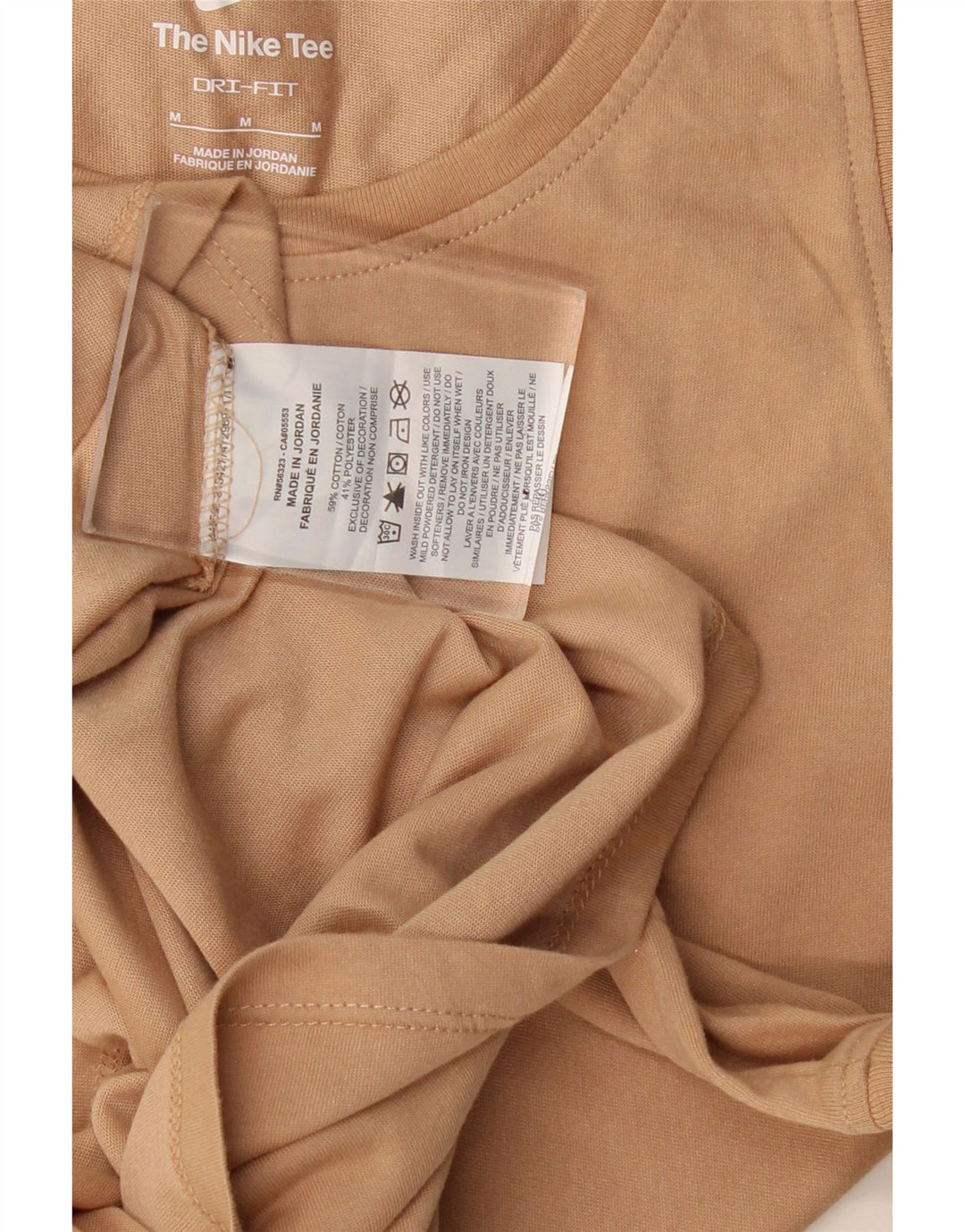 Nike Womens Dri Fit Graphic Débardeur UK 12 Coton Beige Moyen