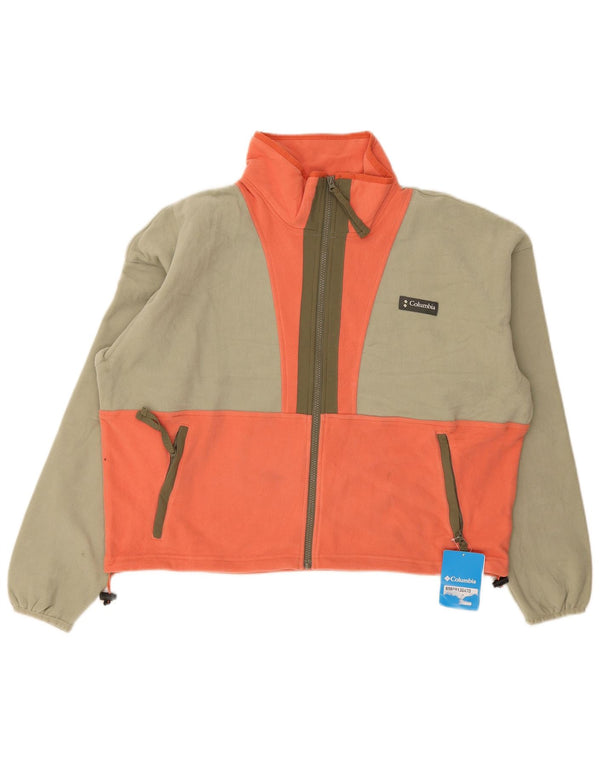 Columbia Veste polaire surdimensionnée pour femme UK 18 XL Kaki Colourblock