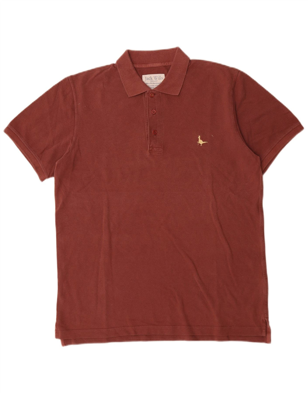 Jack Wills Polo Homme Coton Marron Moyen