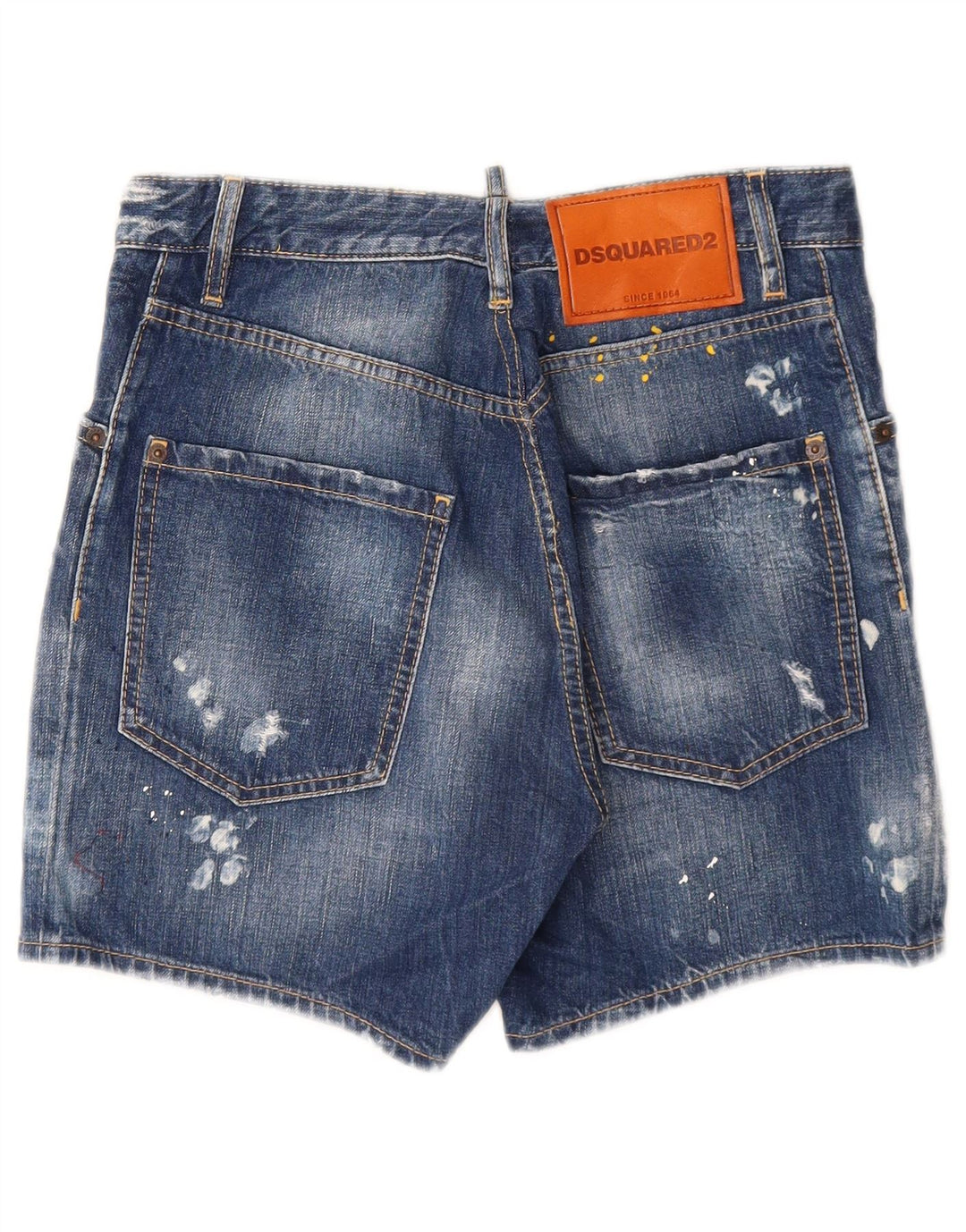 Dsquared2 Short en jean vieilli pour femme IT 44 Medium W28 Bleu Coton