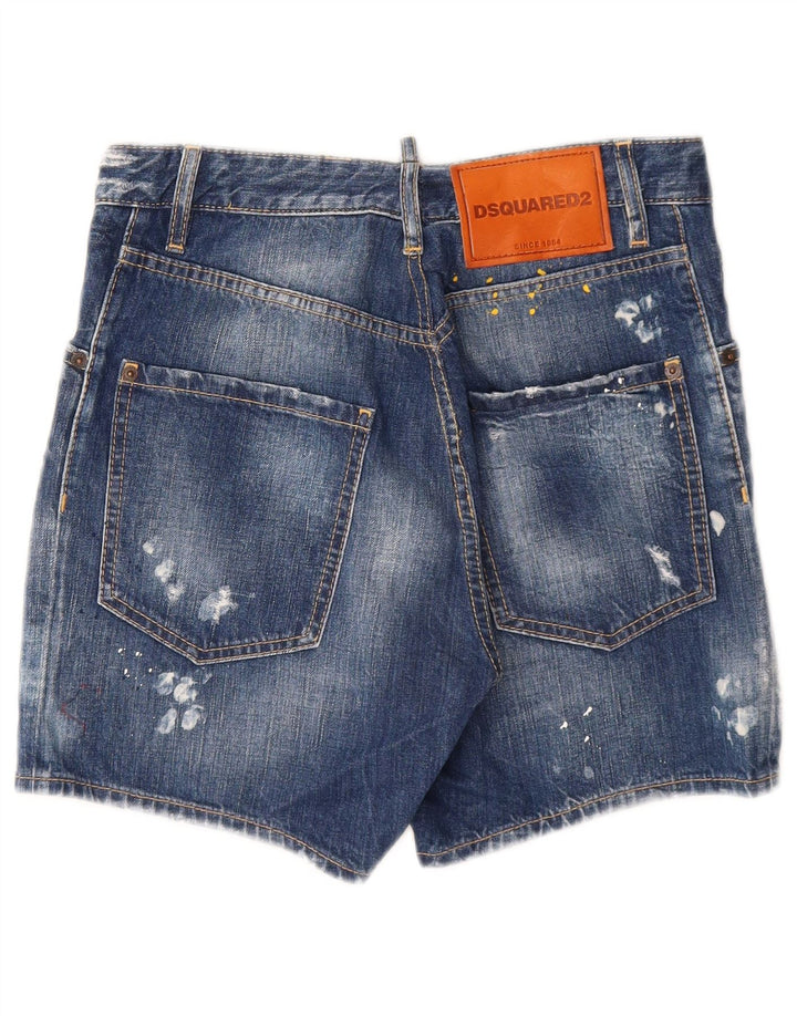 Dsquared2 Short en jean vieilli pour femme IT 44 Medium W28 Bleu Coton