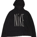 Nike Pull à capuche surdimensionné graphique pour femme UK 18 XL Noir Polyester