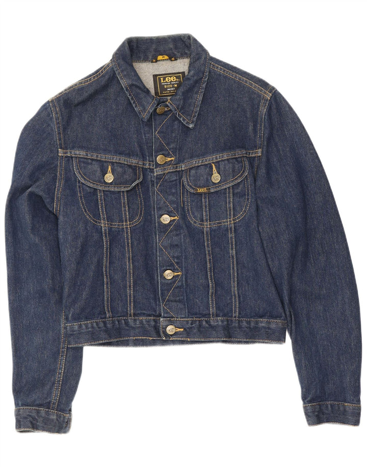 Lee Veste en jean courte pour femme UK 12 Bleu marine moyen Coton