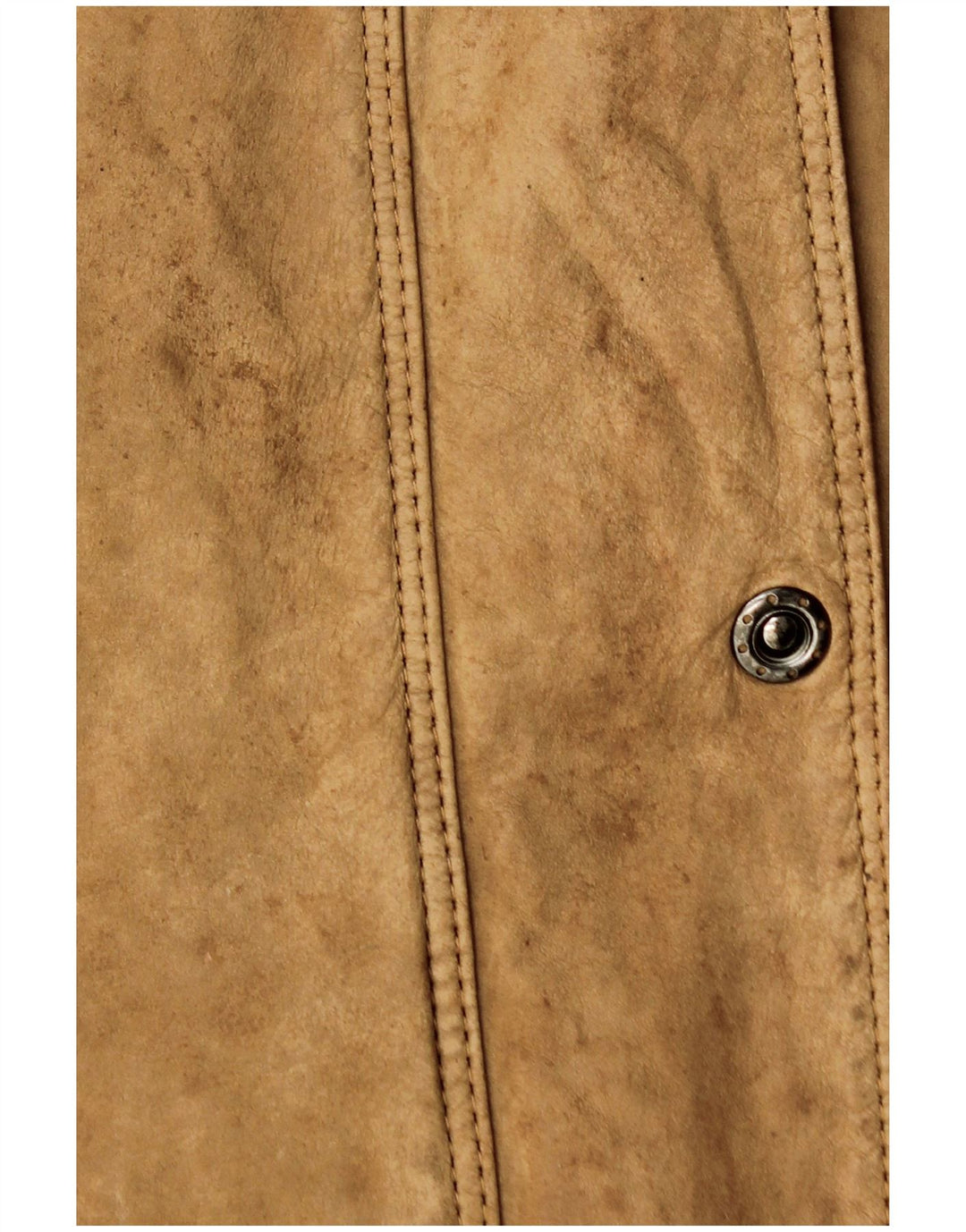 Veste en cuir surdimensionnée femme vintage IT 46 Grand cuir beige