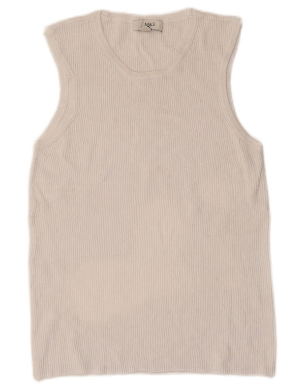 Marks & Spencer Débardeur pour femme UK 14 Medium Blanc