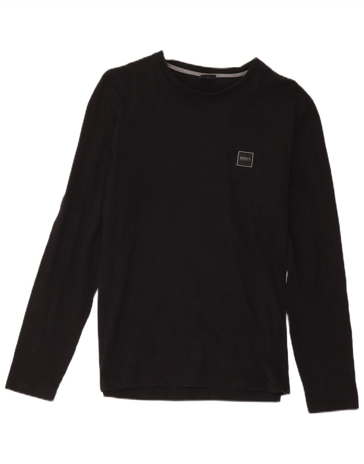 Hugo Boss Haut à manches longues en coton noir moyen |